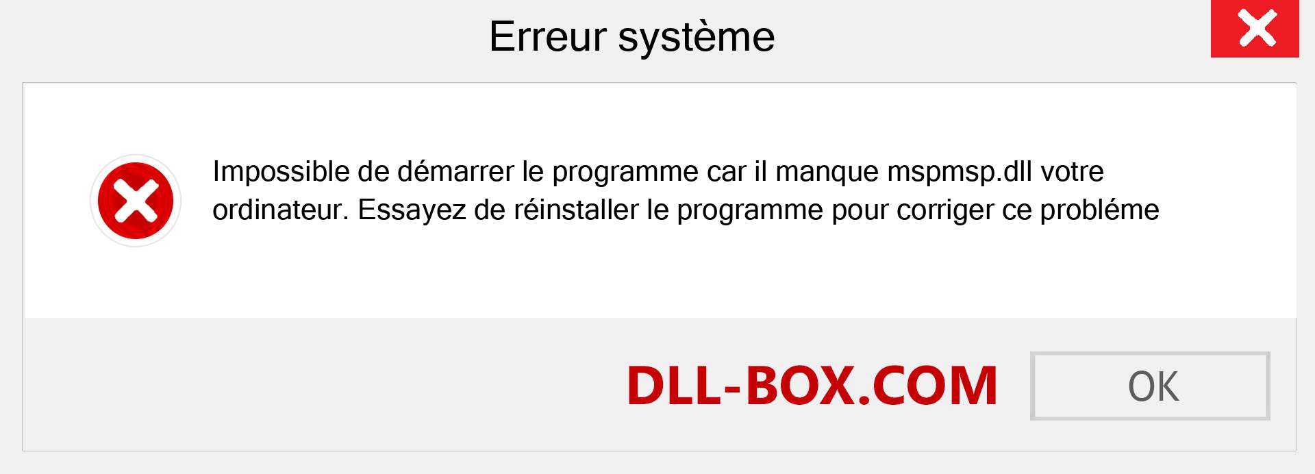 Le fichier mspmsp.dll est manquant ?. Télécharger pour Windows 7, 8, 10 - Correction de l'erreur manquante mspmsp dll sur Windows, photos, images